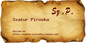 Szatur Piroska névjegykártya